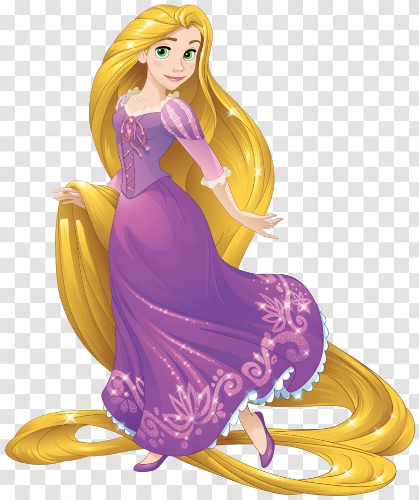 Rapunzel Ariel Tiana Disney Princess - Doll - Pink Dress, Transparent PNG