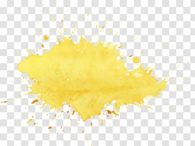 Yellow Watercolor Painting Clip Art Transparent PNG