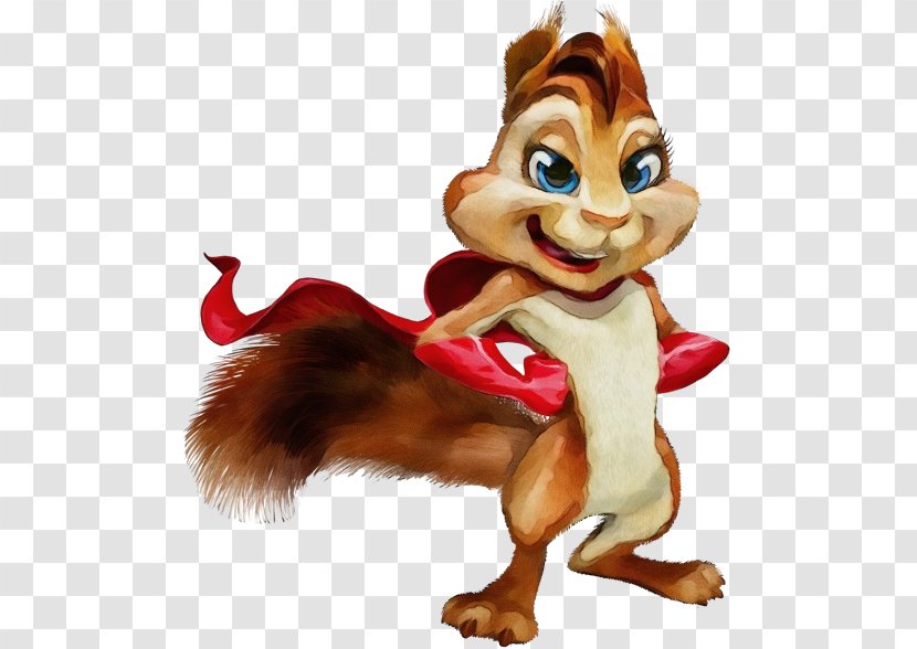 Watercolor Animal - Chipmunk - Fictional Character Tail Transparent PNG