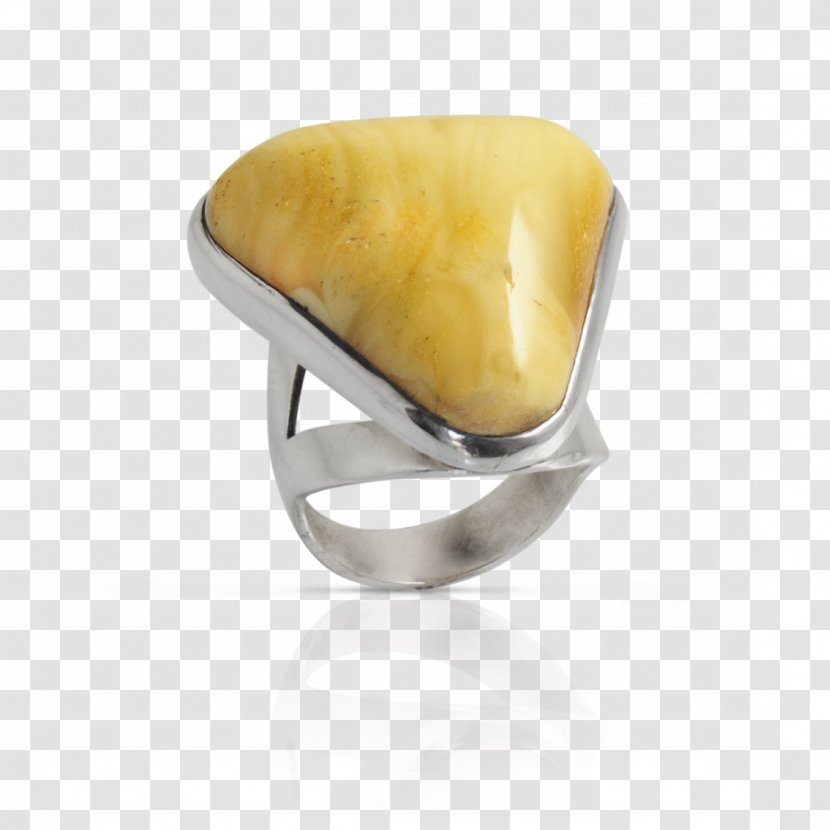 Amber Sterling Silver Industrial Design Ring Transparent PNG