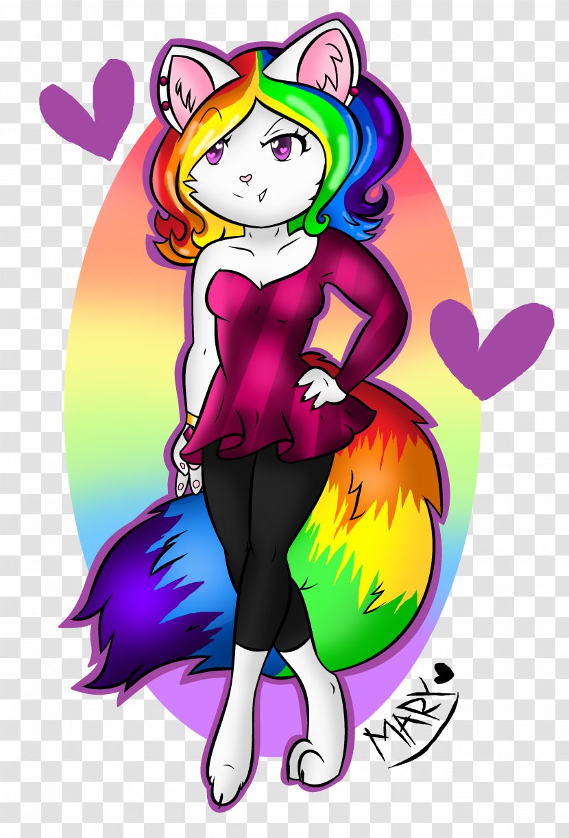 DeviantArt Pony Illustration Drawing - Deviantart - Rainbow Neon Wolf Transparent PNG