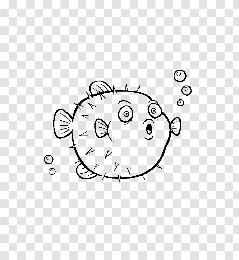 Pufferfish Fugu Drawing White-spotted Puffer - Heart - Fish Transparent PNG