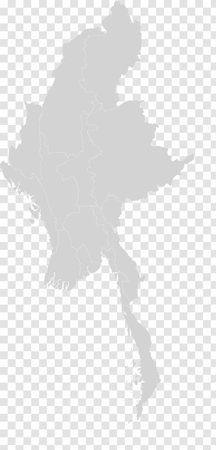 Burma Vector Map Royalty-free - Royaltyfree - Thumbtack Transparent PNG