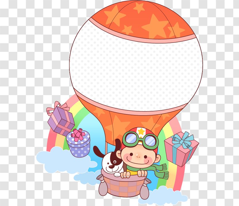 Cartoon Balloon Illustration - Advertising - Gift Hot Air Transparent PNG