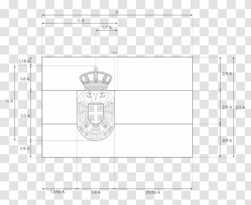 Flag Of Serbia Coat Arms State - Rectangle Transparent PNG