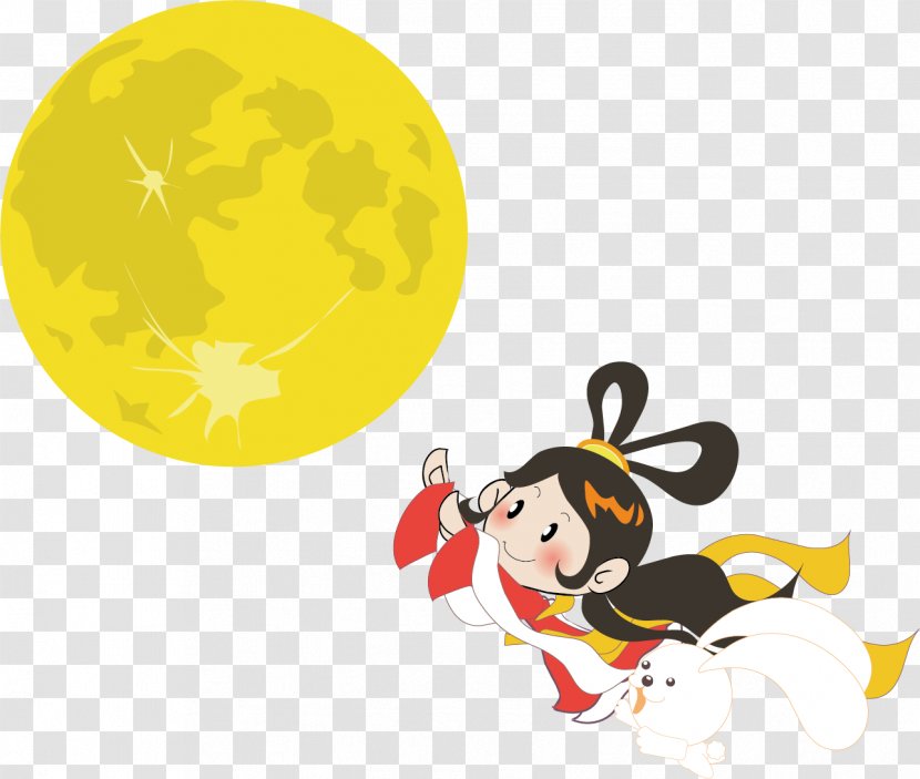 Mid-Autumn Festival Chang'e Hou Yi - Fictional Character - Moon Transparent PNG