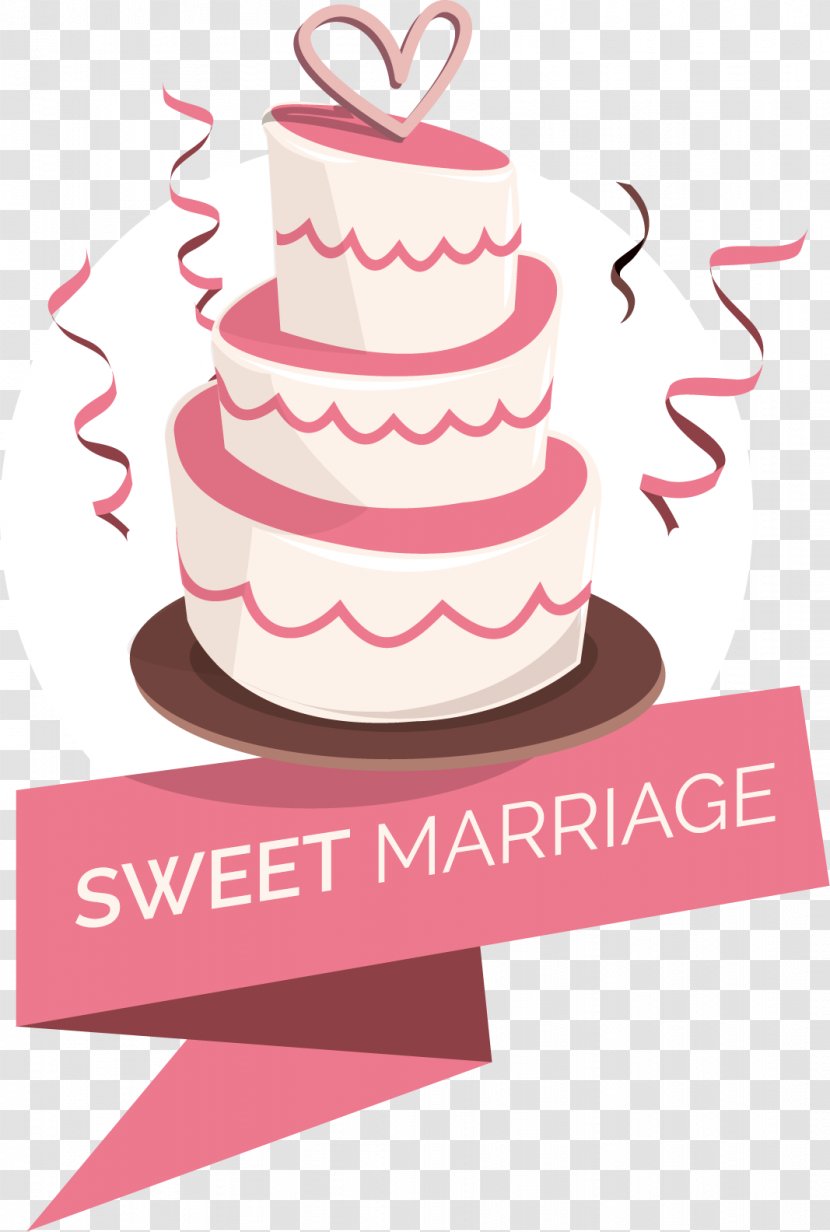 Wedding Cake Birthday Torte Torta - Sugar - Vector Transparent PNG