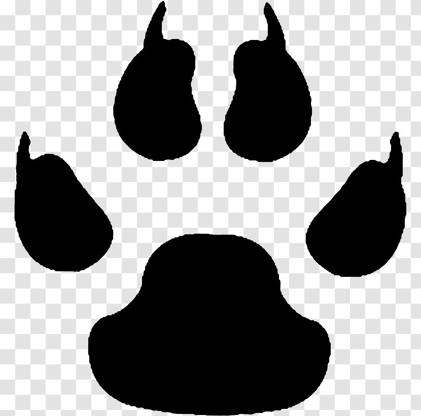 Dog Clip Art Paw Vector Graphics Openclipart - Blackandwhite - Panther Bobcat Transparent PNG