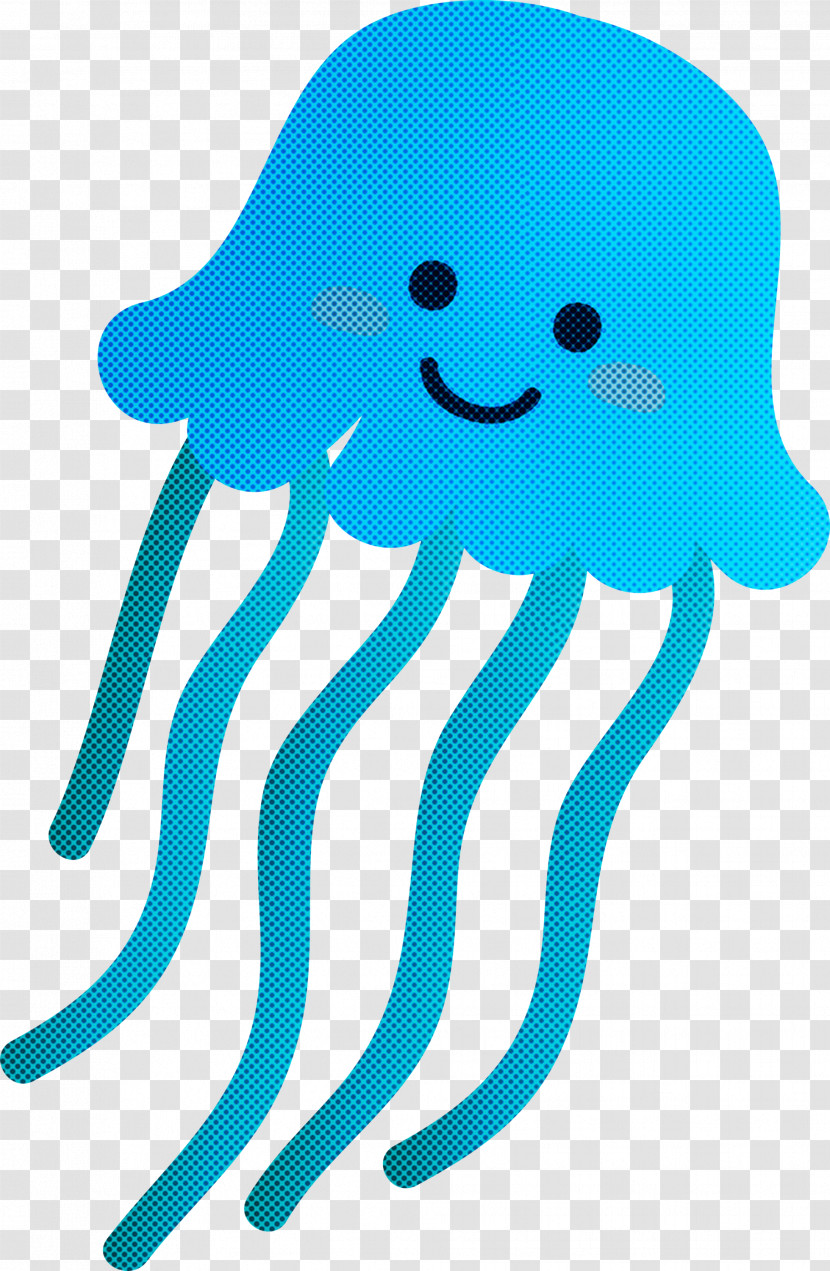 Turquoise Octopus Jellyfish Transparent PNG