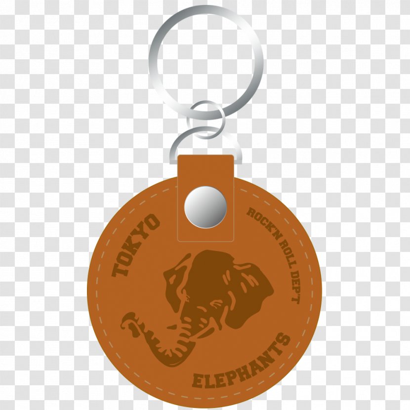 Key Chains T-shirt Elephantidae Keychain Access Orange - Holder Transparent PNG