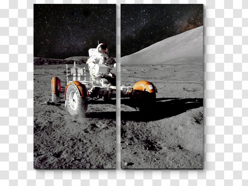 Apollo 17 Program 11 16 Lunar Roving Vehicle - Astronaut Transparent PNG