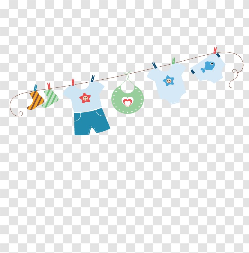 Diaper Clothes Line Infant Bodysuit Clip Art - Flower - Vector Baby Transparent PNG