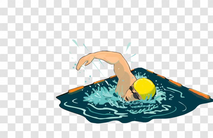 Sliding Swimming Pool Friction Clip Art - Document - Man Cartoon Transparent PNG