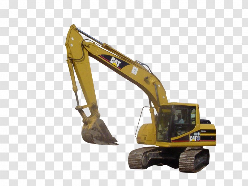 Caterpillar Inc. Heavy Machinery Excavator Backhoe - Yellow Transparent PNG