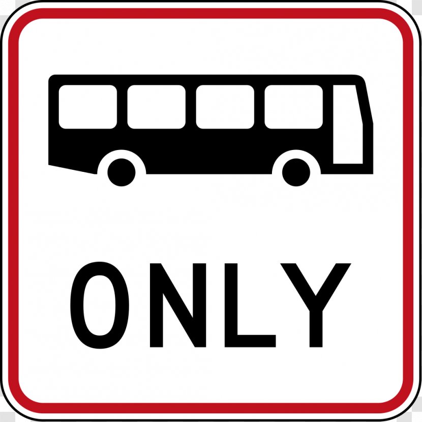 Bus Lane New Zealand NZ Transport Agency Traffic Sign - Overtaking - Prohibition Of Vehicles Transparent PNG