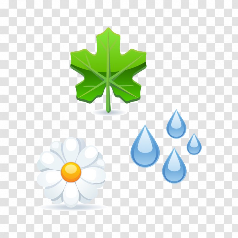Environmental Protection Energy Conservation Icon - Flowering Plant - Vector Water Drop Leaf Transparent PNG