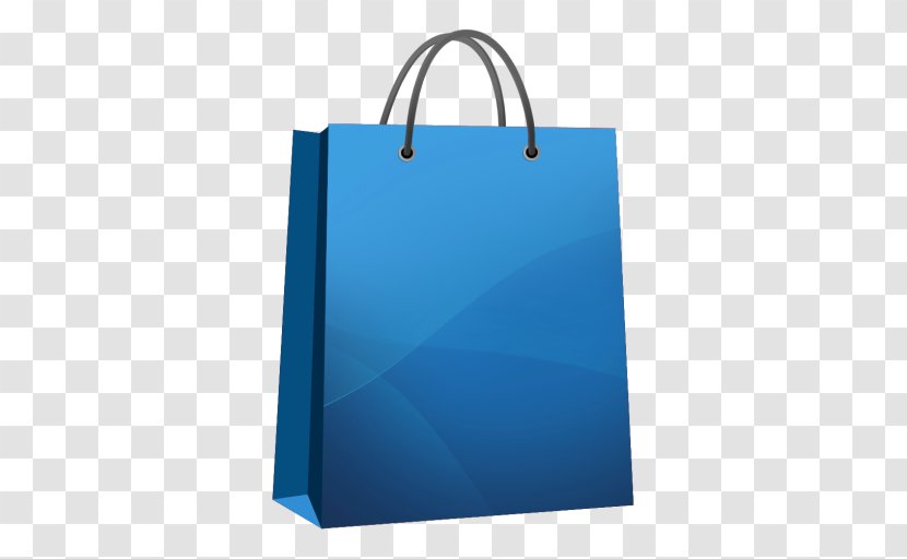 Clip Art Shopping Bags & Trolleys - Electric Blue - Bag Transparent PNG