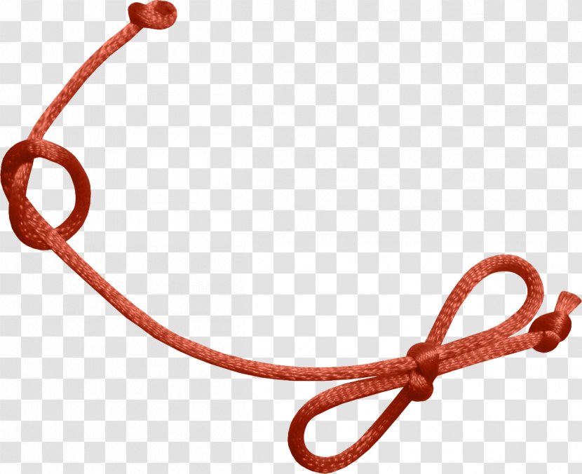 Rope Download Gratis Red - Shoelace Knot Transparent PNG