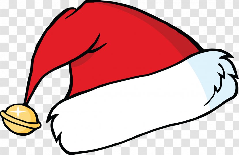 Santa Claus Suit Hat White Clip Art - Black And - Cartoon Transparent PNG