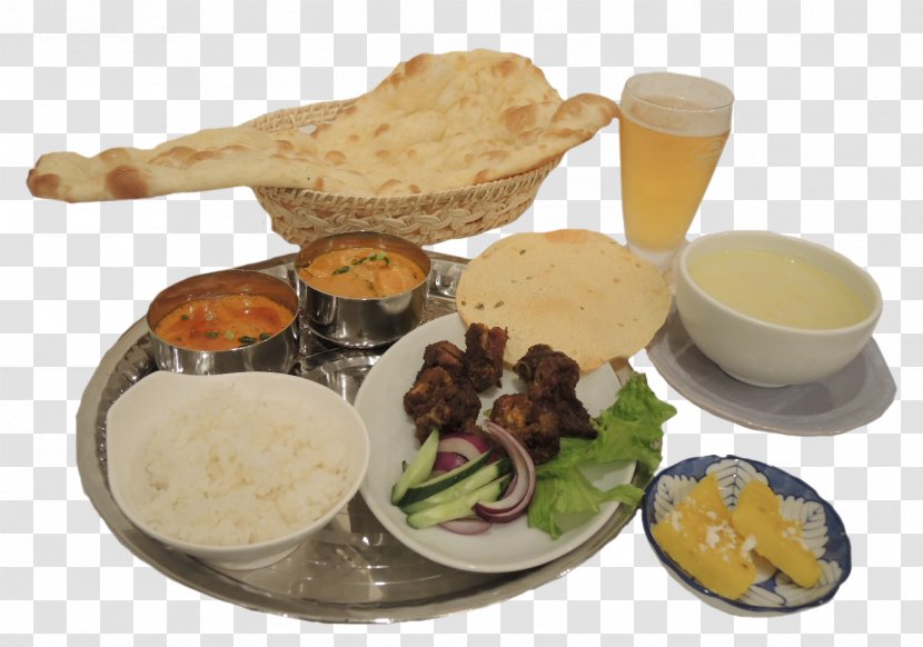 Indian Cuisine Full Breakfast Vegetarian Platter - Meal Transparent PNG