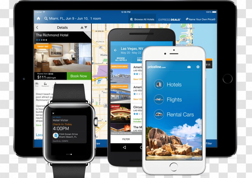 Priceline.com Booking Holdings Mobile Phones Travel Website - Portable Communications Device - Application Transparent PNG