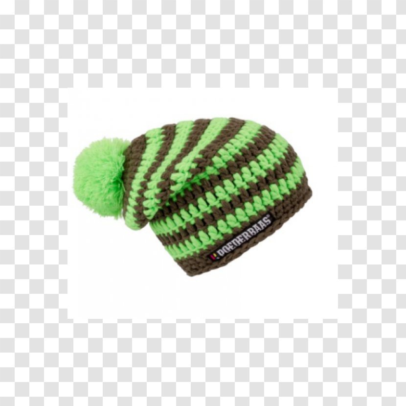 Beanie Knit Cap Green Color Transparent PNG