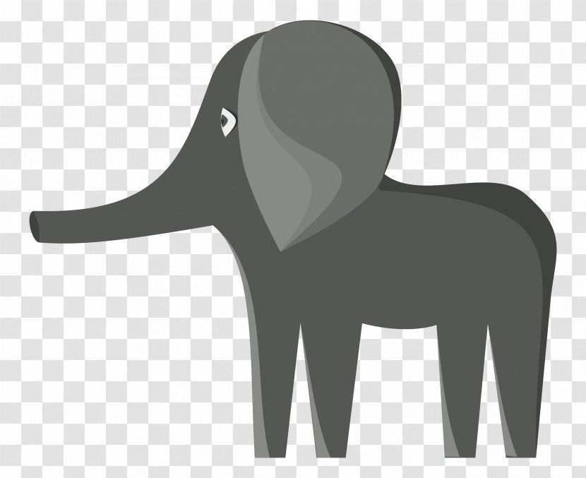 Clip Art - Horse Like Mammal - Elephants And Small Rabbit Transparent PNG