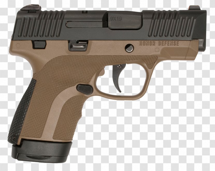 Subcompact Car 9×19mm Parabellum Semi-automatic Pistol Firearm - Safety - Small Guns Transparent PNG