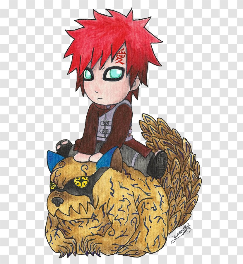 Gaara Shukaku Naruto Sunagakure Tailed Beasts - Heart Transparent PNG