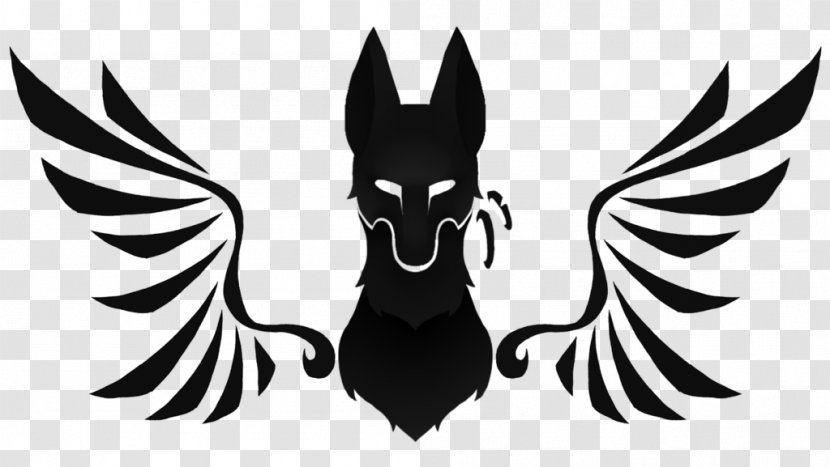 Canidae Horse Bat Logo Dog - Black M - Angry Wolves Transparent PNG