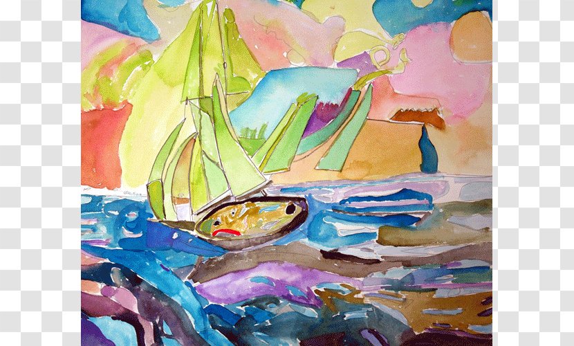 Watercolor Painting Sailboat Acrylic Paint Art Sailing - Boat Transparent PNG