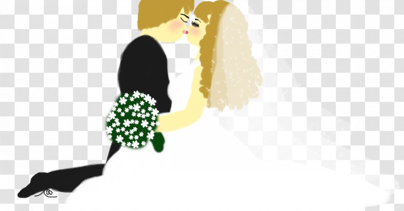Line Art Clip - Fictional Character - Couple Wedding Transparent PNG