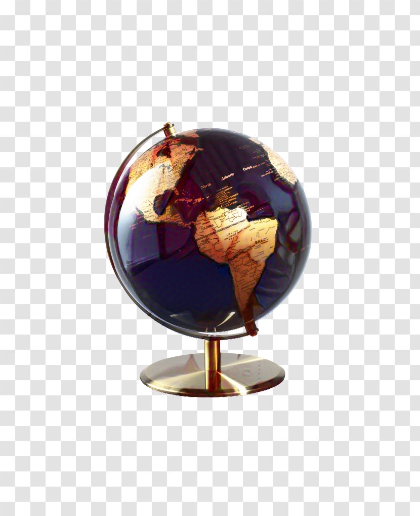 World Globes Map Furniture - Violet - Brass Transparent PNG