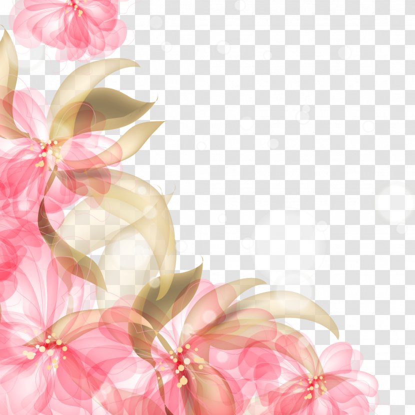 Flower Stock Photography Drawing Clip Art - Beautiful Flowers BackgroundVector Material Transparent PNG
