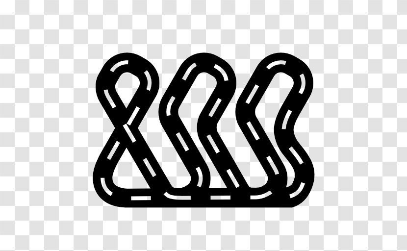 Race Track Racing - Black And White Transparent PNG