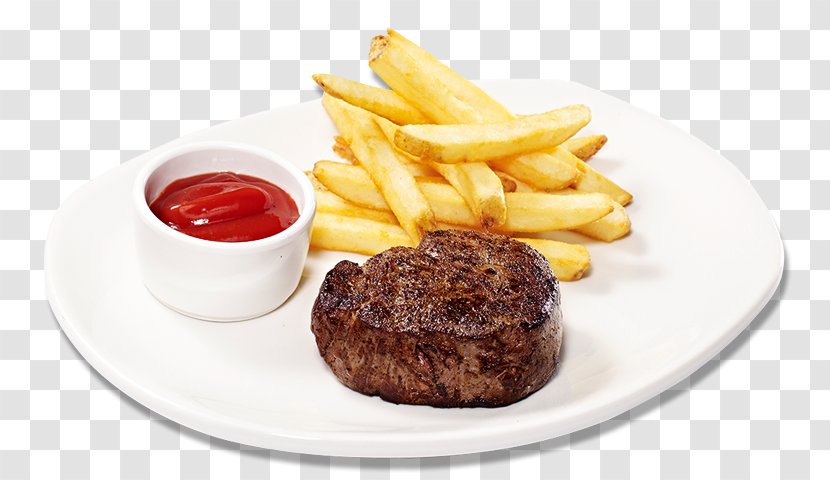 French Fries Steak Frites Full Breakfast Au Poivre Potato Wedges - American Food - Fillet Transparent PNG