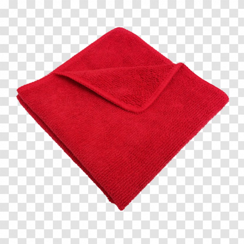 16 In. X Red Microfiber Cleaning Towel Textile Blanket - Hand - CLEANING CLOTH Transparent PNG