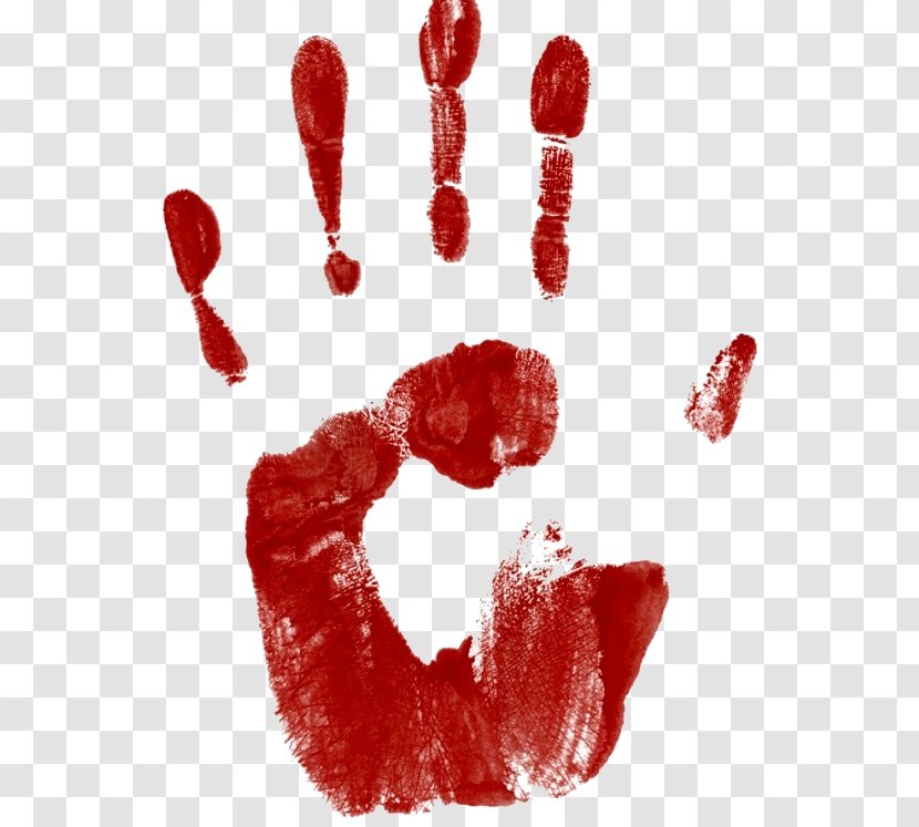 Blood Hand Clip Art - Finger - Fingerprints Transparent PNG