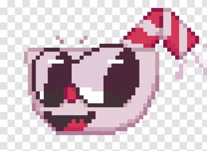 Cuphead Pixel Art - Heart - Cuck Transparent PNG