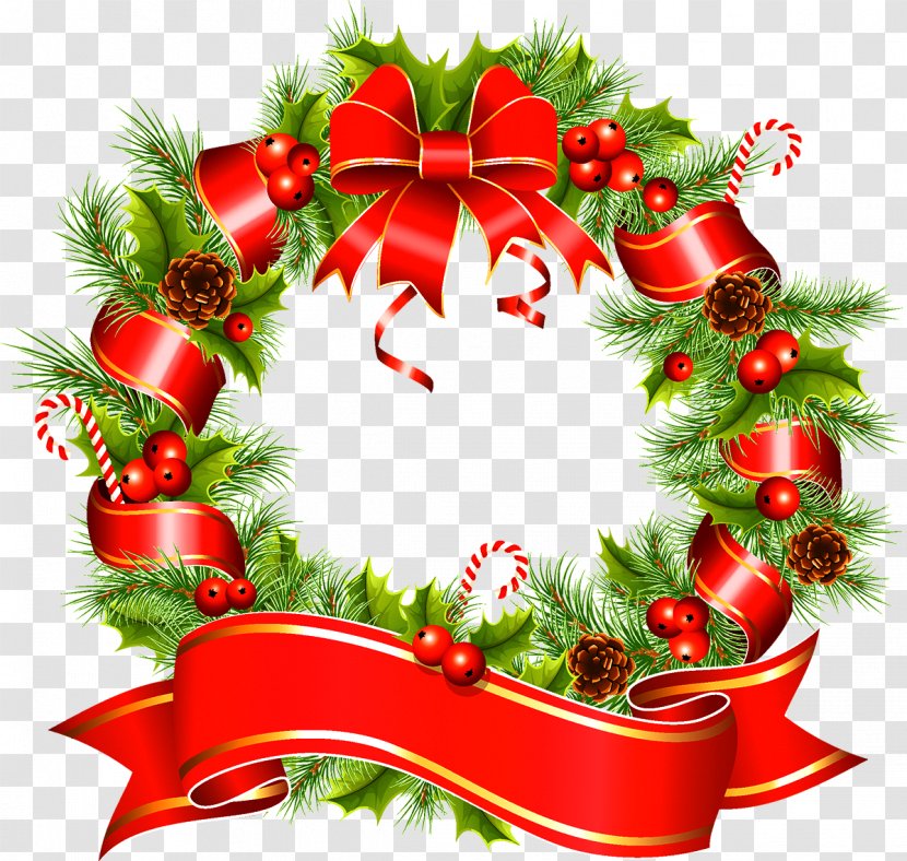 Christmas Wreath Clip Art - New Year Transparent PNG