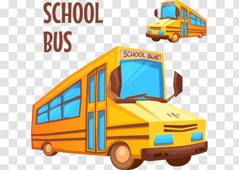 School Bus Clip Art - Motor Vehicle - Vector Illustration Back To Transparent PNG