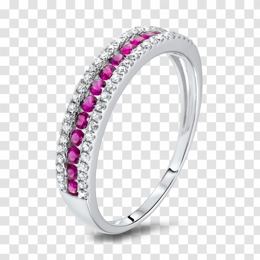 Ruby Wedding Ring Silver Gold - Jewellery Transparent PNG