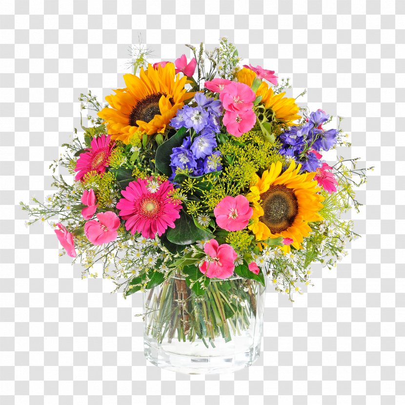 Floral Design Flower Bouquet Cut Flowers Wedding - Gerbera Transparent PNG