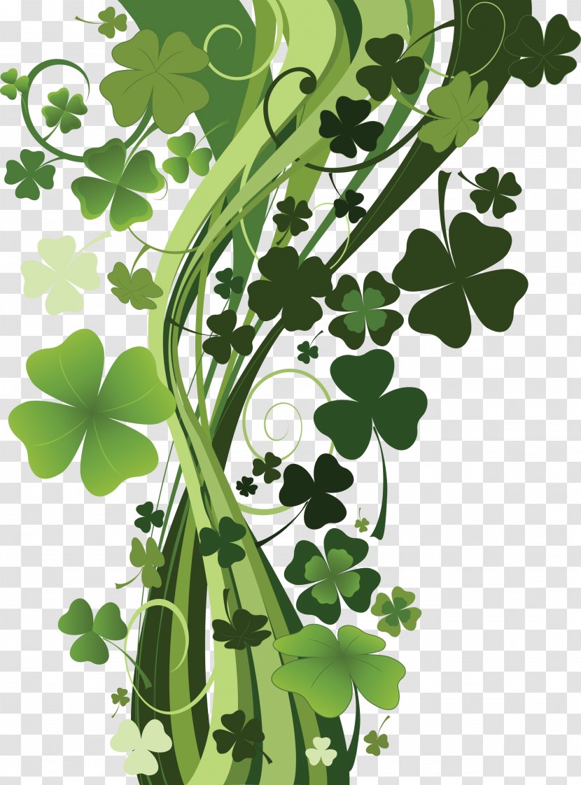 Four-leaf Clover Shamrock Saint Patrick's Day Transparent PNG