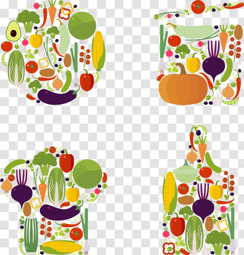 Organic Food Vegetable Fruit Illustration - Flower - Vector Vegetables Creative Design Transparent PNG