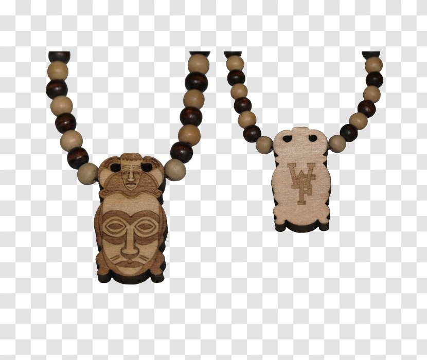 Necklace Animal - Jewellery - African Mask Wood Transparent PNG