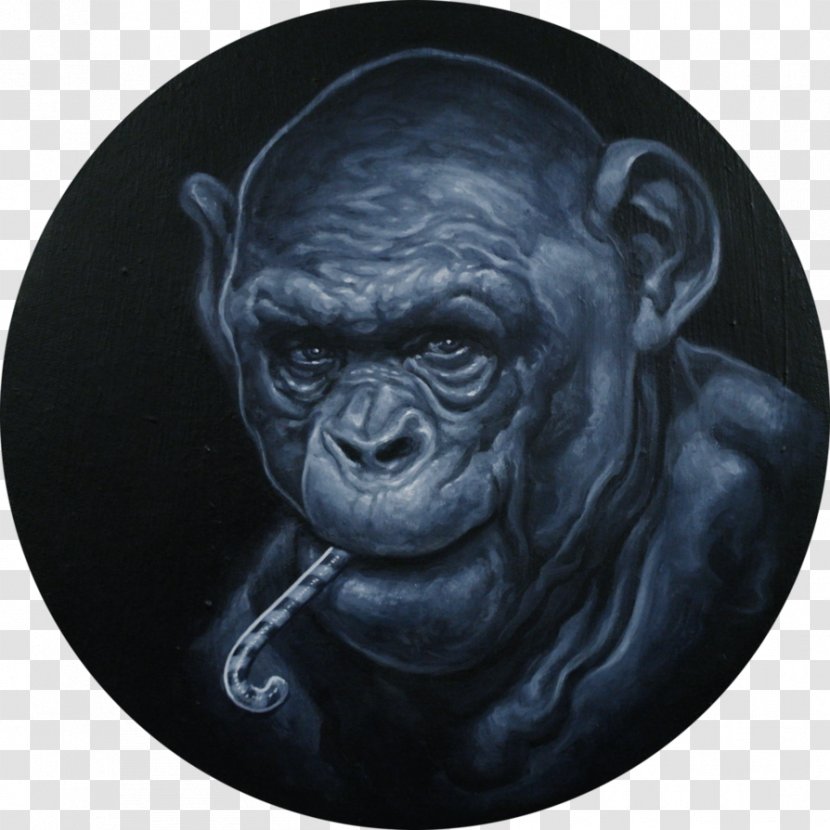Common Chimpanzee Art Gorilla Painting - Deviantart Transparent PNG