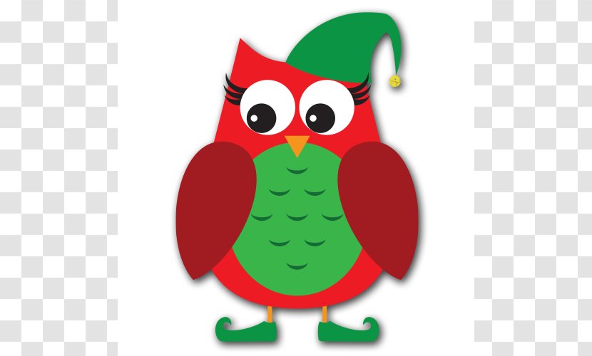 Owl Santa Claus Christmas Clip Art - Digital Scrapbooking - Clipart Transparent PNG