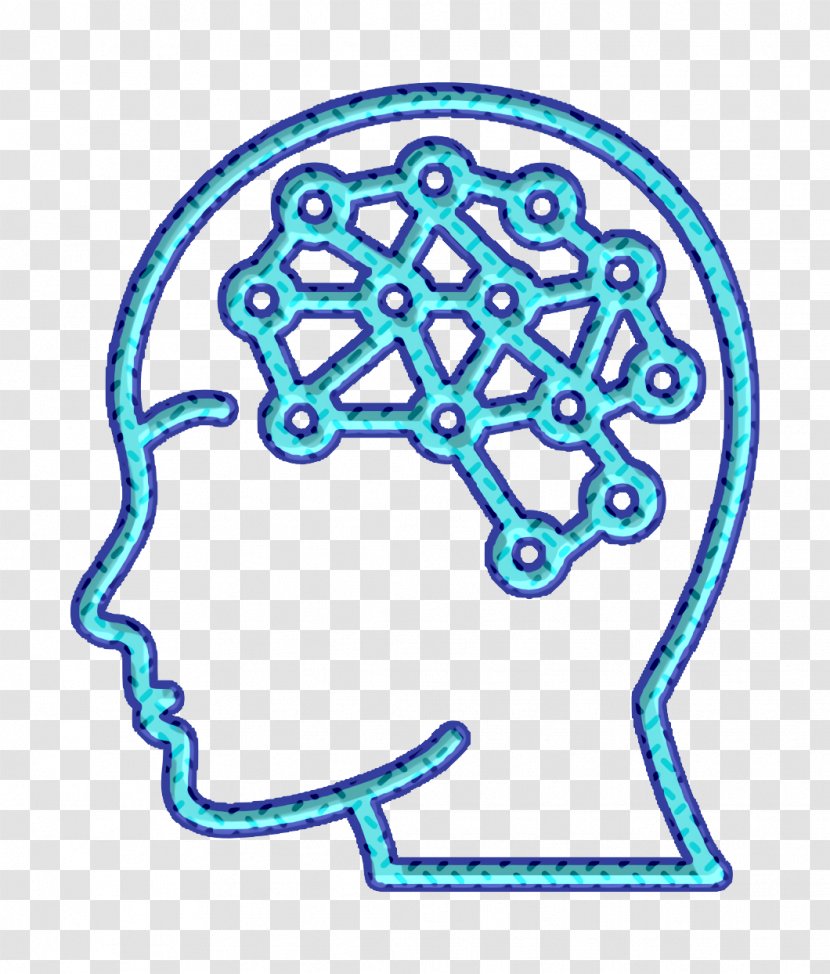 Brain Icon Artificial Intelligence - Line Art Head Transparent PNG