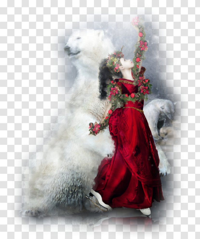 Polar Bear Christmas Transparent PNG